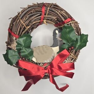 Cottagecore Goose Wreath with Red Accents Special Gifts By Crowning Touch